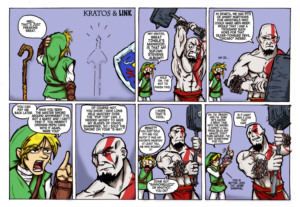 Kratos and Link 2 -colors-