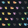 Eeveelutions Chibi Sprites Wallpaper