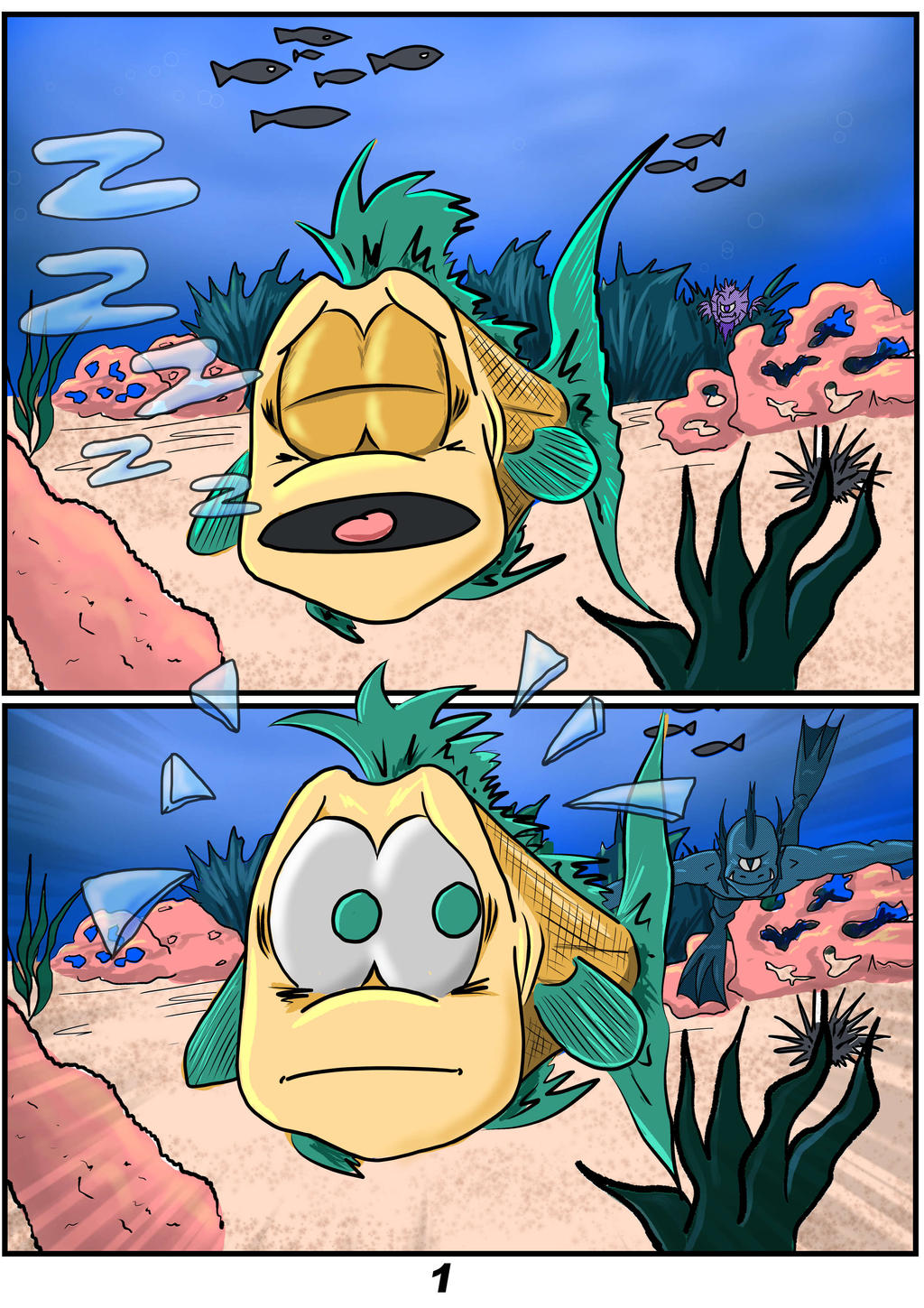 Neptune fish hunt p1 by BjAtkinson on DeviantArt