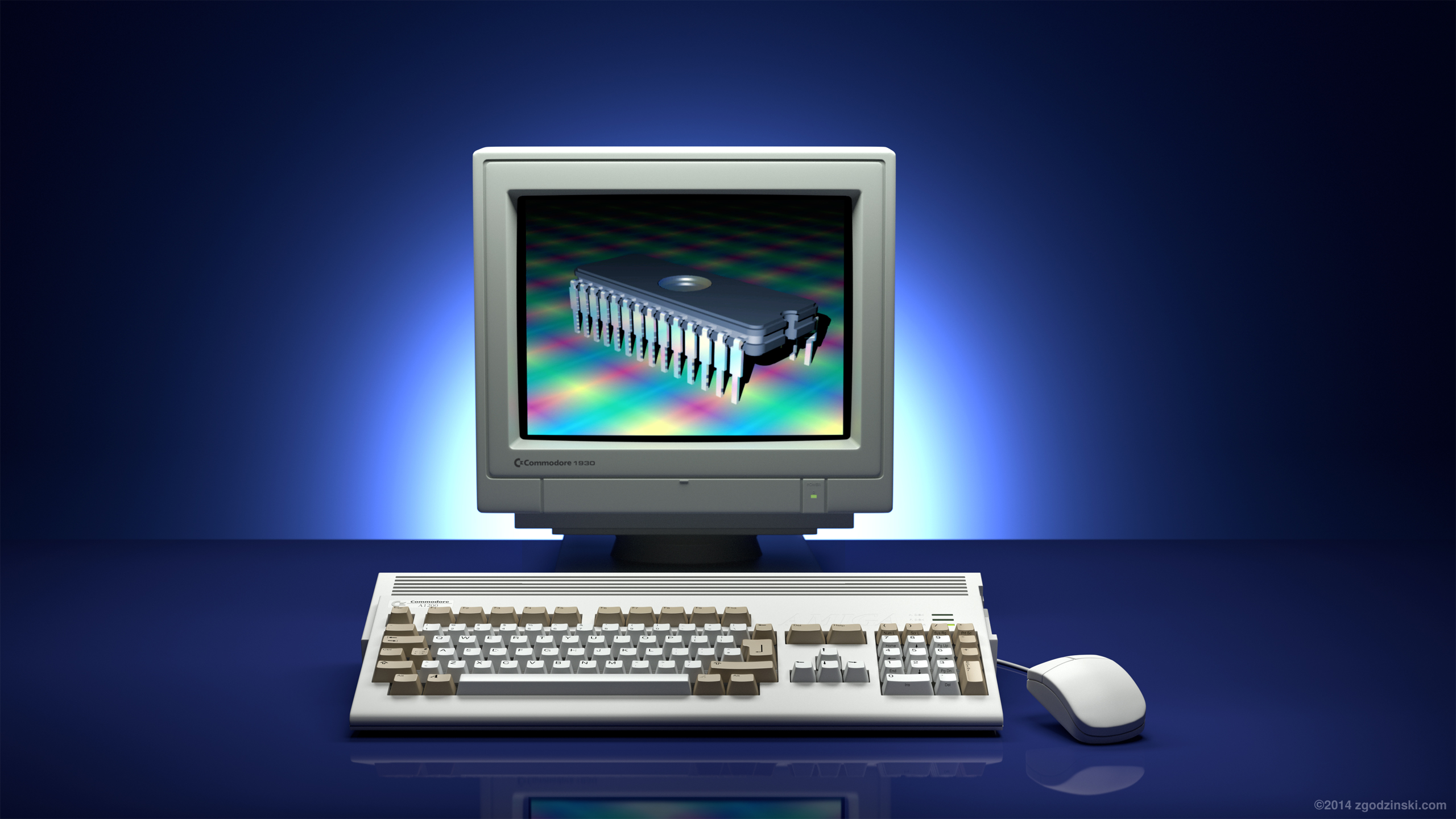 Commodore Amiga 1200 photo ad remake no 2 in 3D by zgodzinski