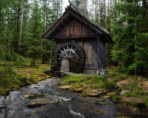 Water Mill-by-GothLyllyOn-Stock