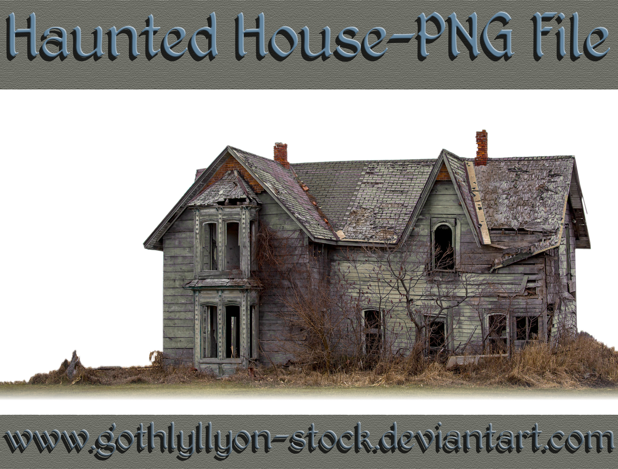 Haunted House-PNG-by-GothLyllyOn-Stock