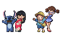 Pokemon Trainer Sprites - Lilo and Stitch