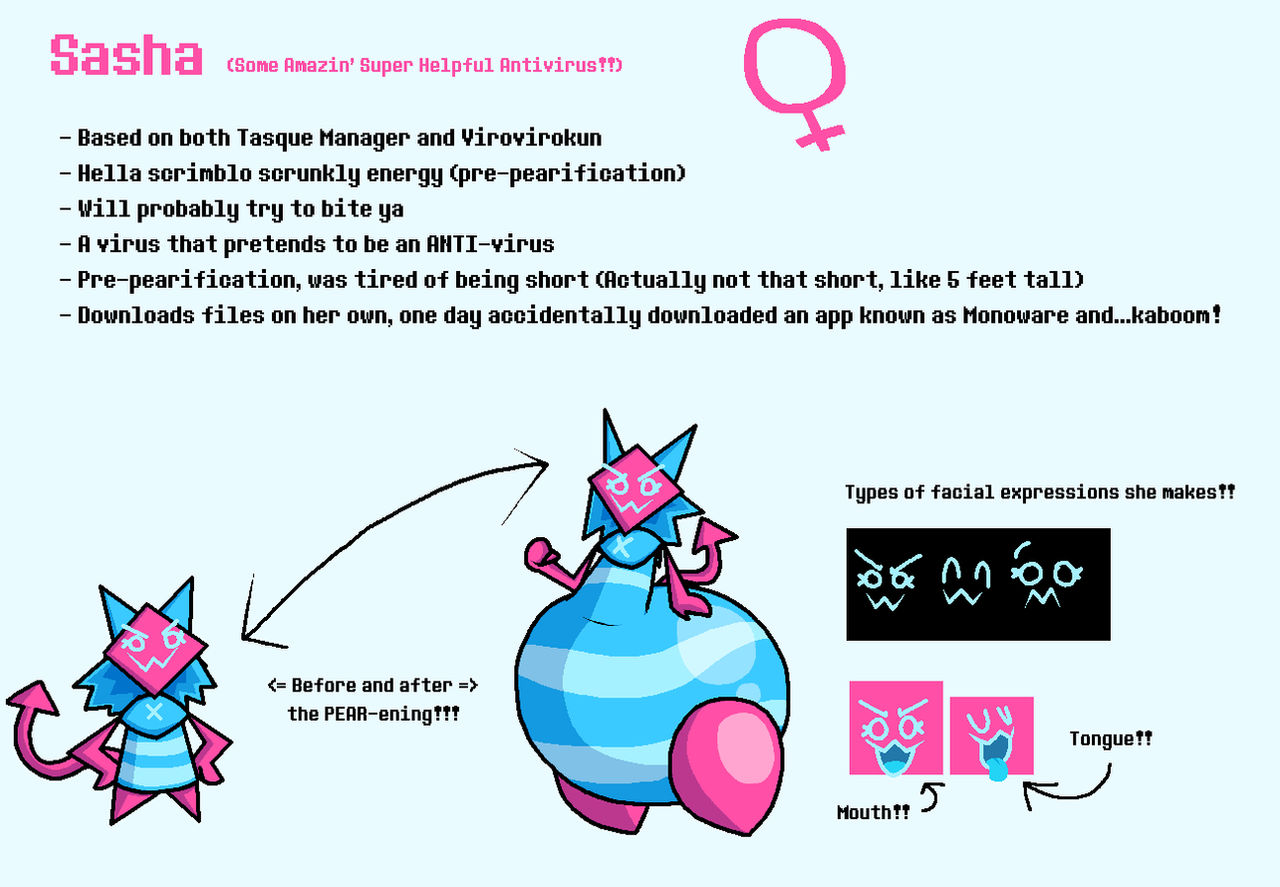 Sasha (Virovirokun/Tasque Manager OC Ref) by SkyofSunnyFox on DeviantArt