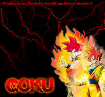 Wallpaper Goku Super Saiyan God ! By:~Lewildgoku