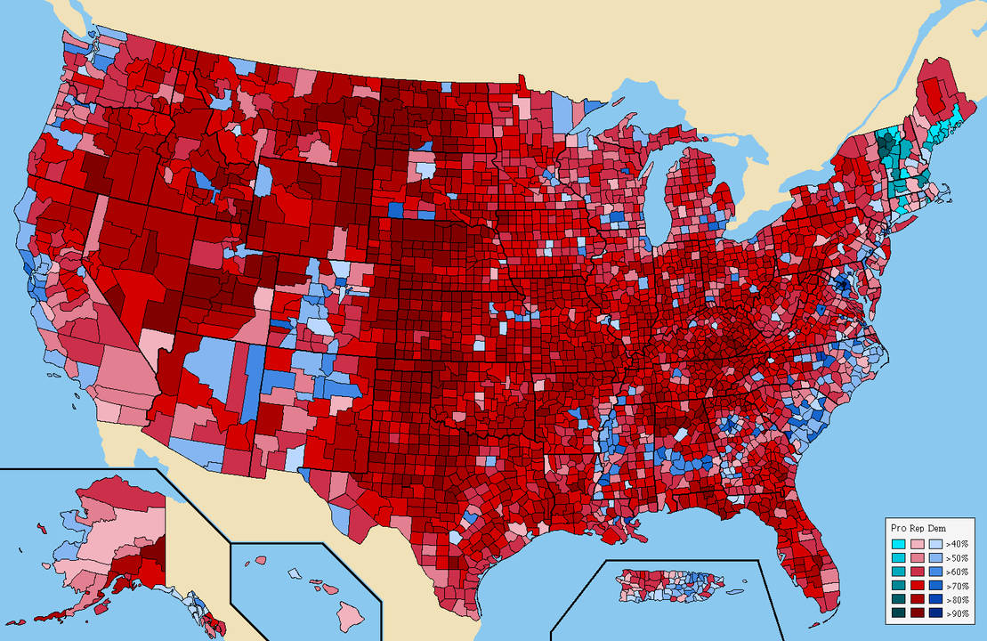 2048 Election County Map by Landon335 on DeviantArt