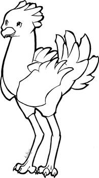 Free Chocobo Lineart