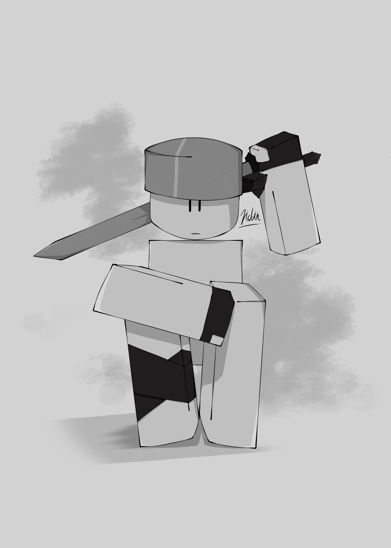 Boom. Art done by me. From Dummies VS noobs : r/roblox