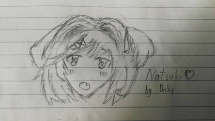 dan art of Natsuki from Doki Doki Literature Club