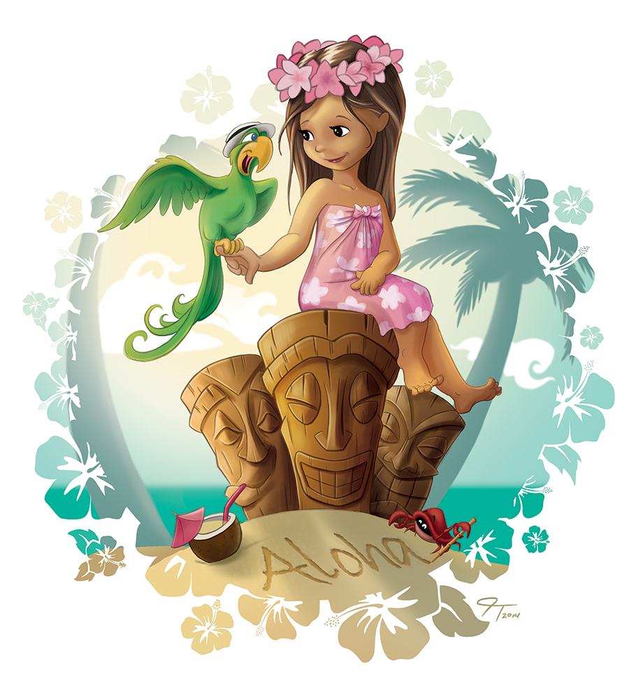 Hawaiian Tiki Girl