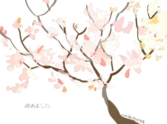 Sakura Trees Chibipaper