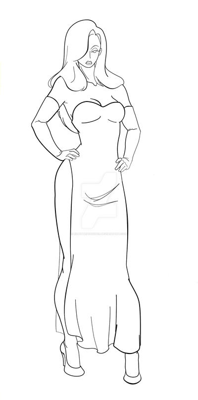 Jessica Rabbit outline by Ridethepiggys01 on DeviantArt