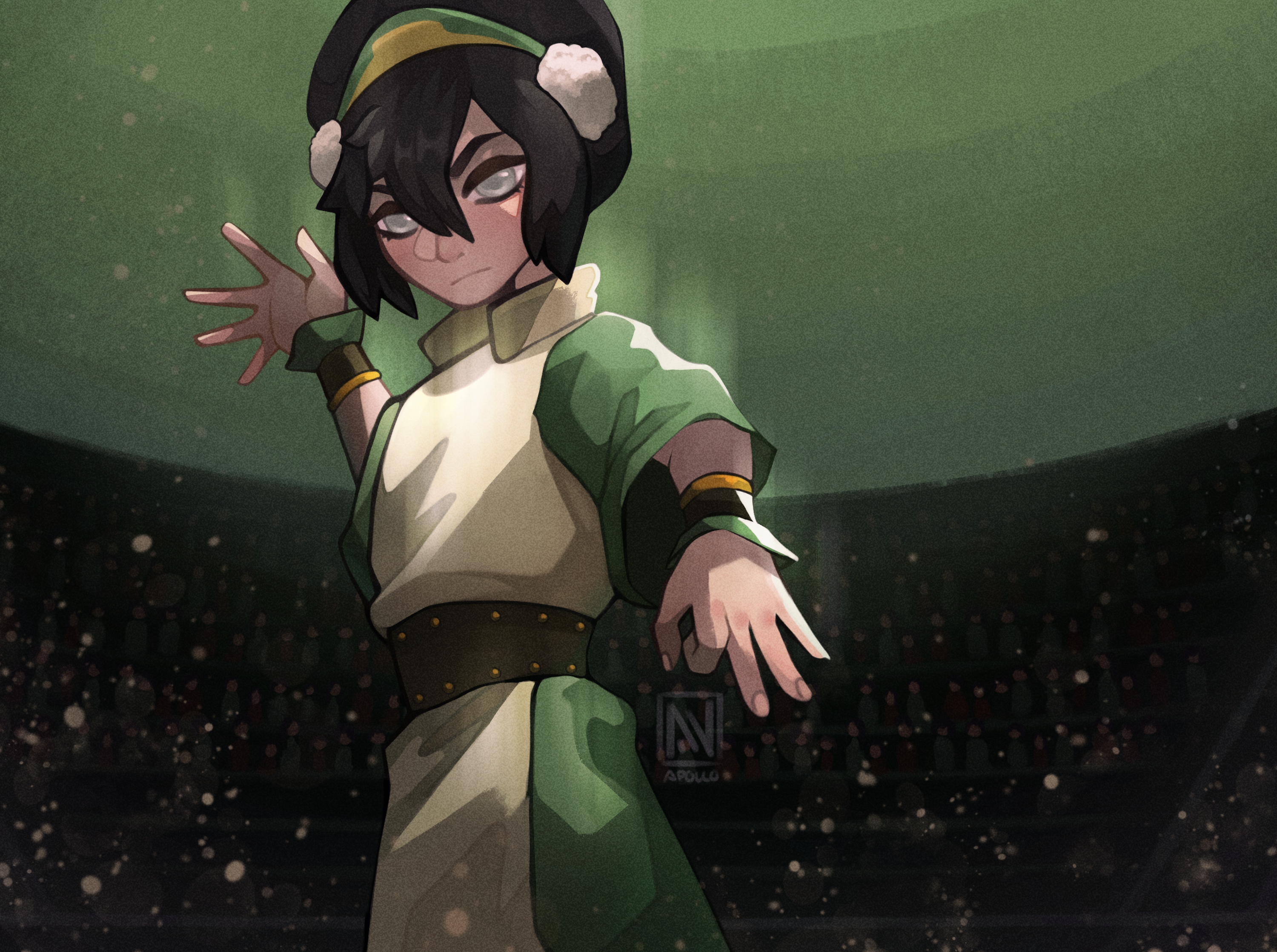 Avatar: The Last Airbender Toph screencap redraw
