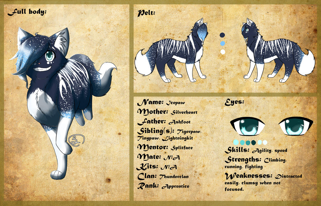 Icepaw Reference Sheet