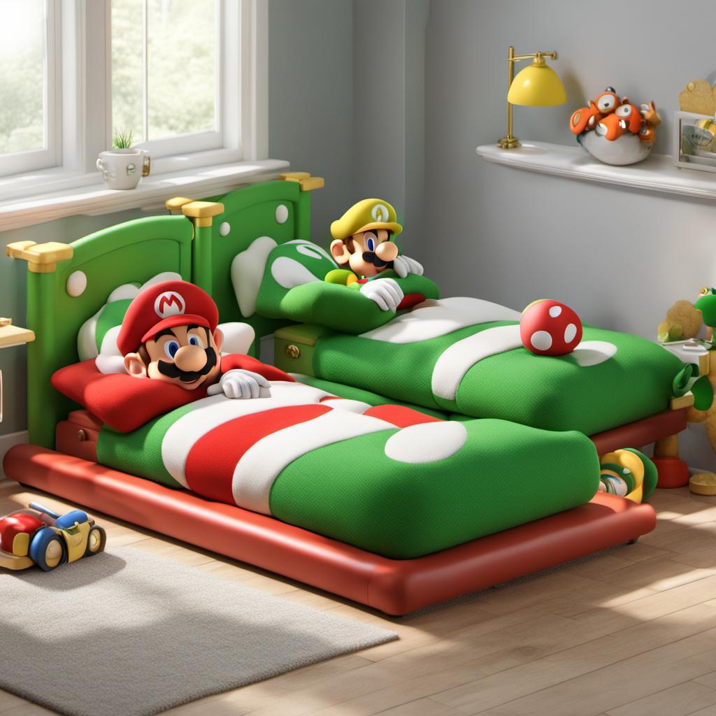 Mario Sleepover Mario and Luigi sleeping in their beds by 636062 on DeviantArt