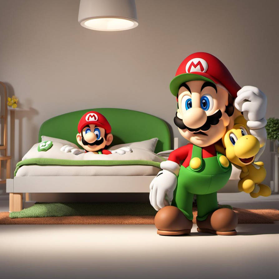 Mario Sleepover Mario and Luigi sleeping in their beds by 636062 on DeviantArt