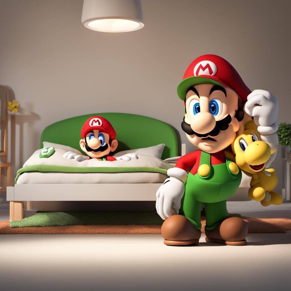 Mario Sleepover Mario and Luigi sleeping in their beds by 636062 on DeviantArt