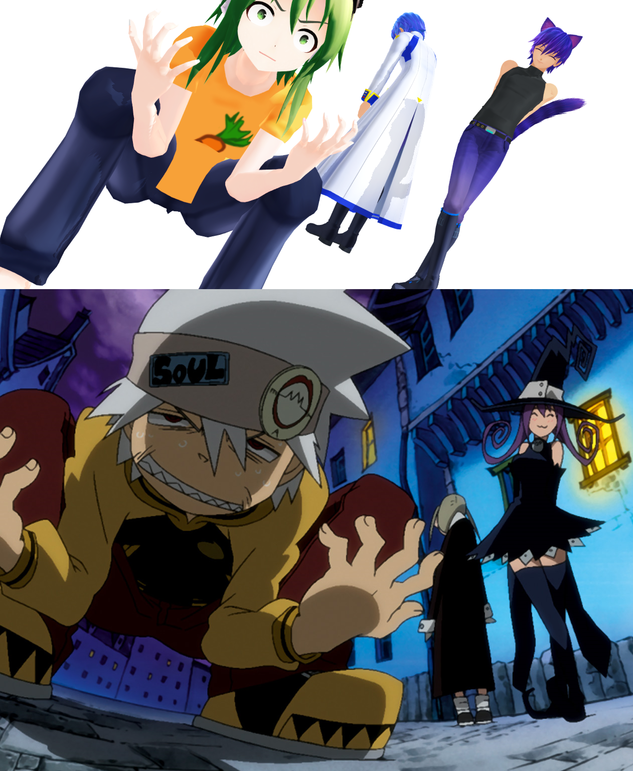 Soul and Maka  Soul eater, Anime, Poses