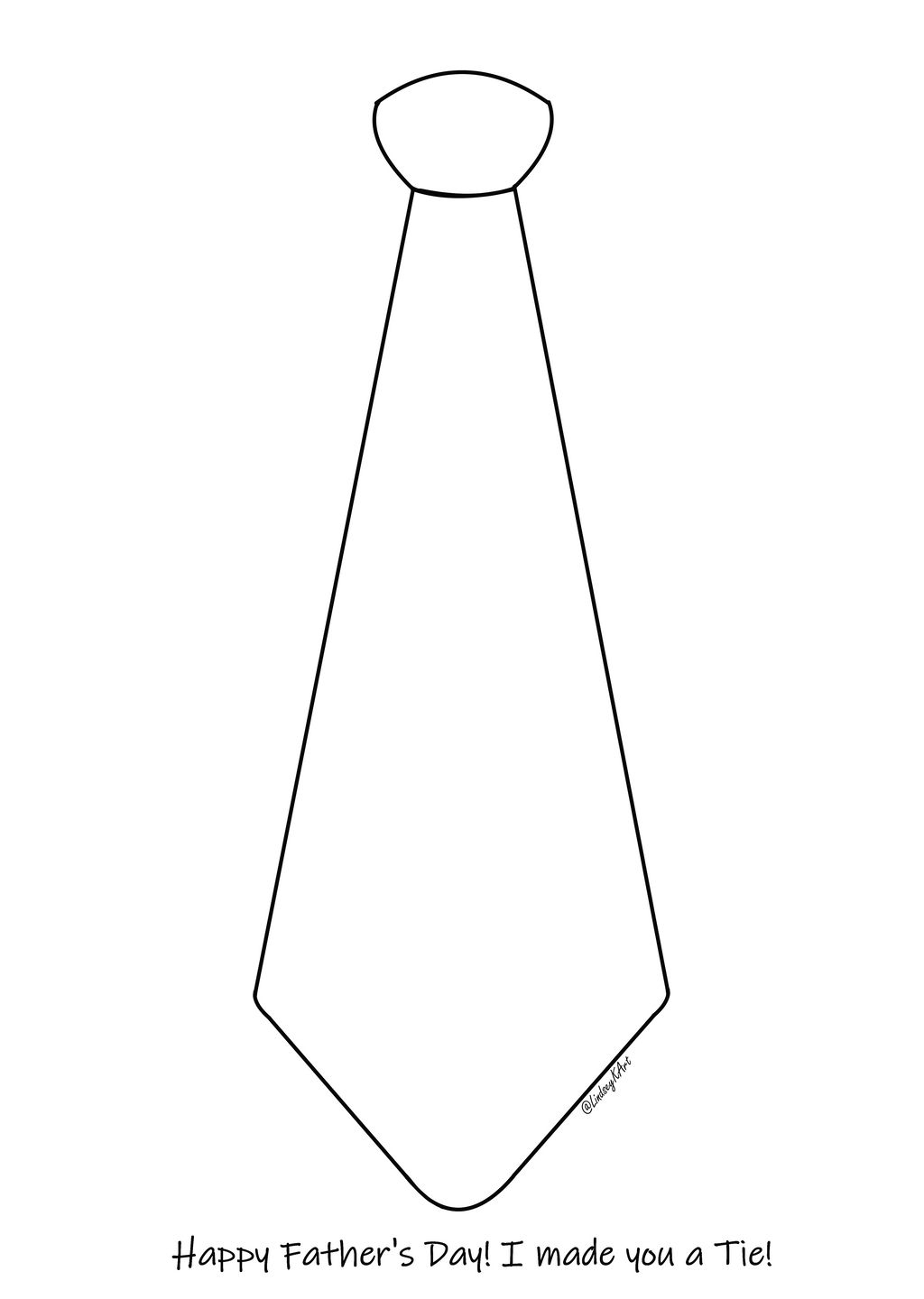 Fathers Day Tie Coloring Page by Imagin2heart on DeviantArt