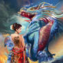 Oriental Beauty and Dragon