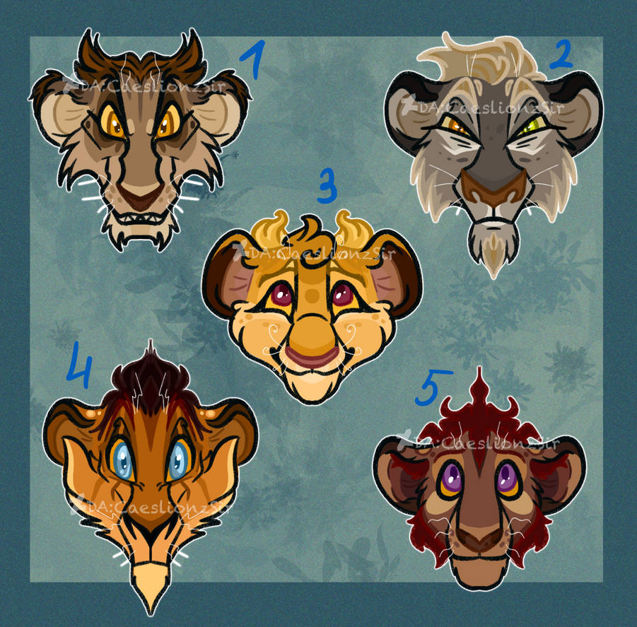 Cub headshots (CLOSED) by Doroucon on DeviantArt