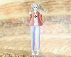 MMD - sand planet miku  [model DL]