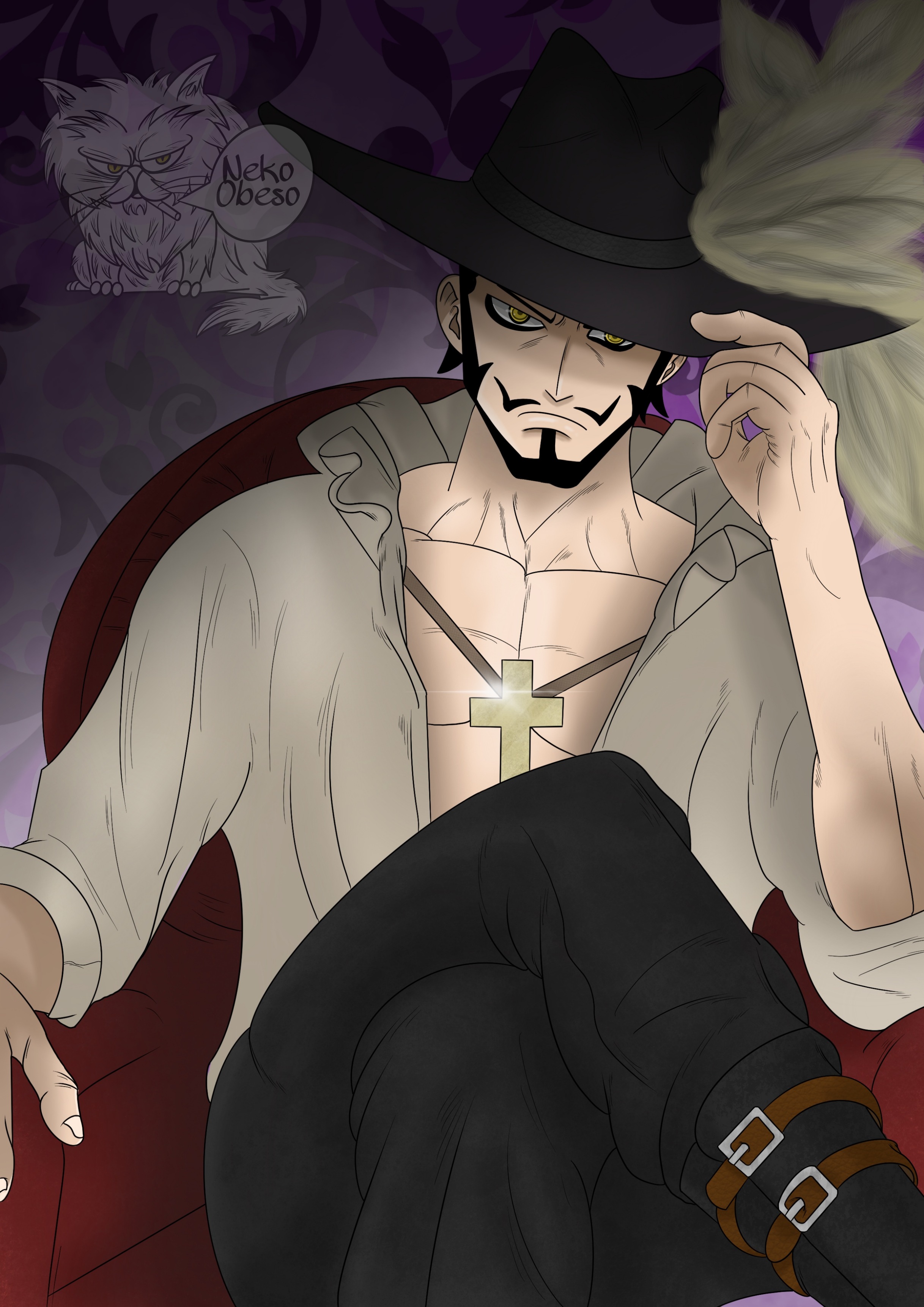 Dracule Mihawk One Piece By Nekoobeso On Deviantart