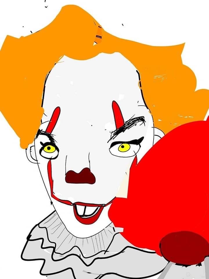 Pennywise IT Drawing 🎈  Easy halloween drawings, Scary drawings, Scary  clown drawing
