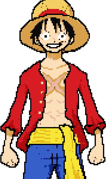 Luffy Pixel ART by TheXgamerX16 on DeviantArt
