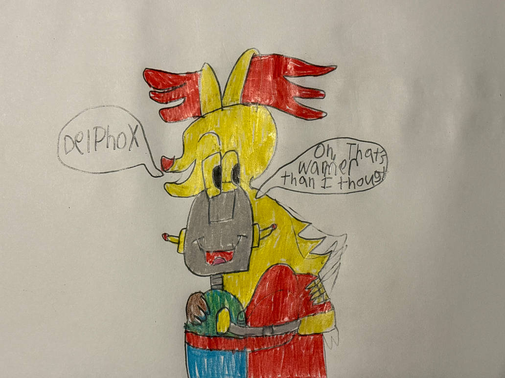 Fallbot hugging Delphox by DangerRangerMate on DeviantArt