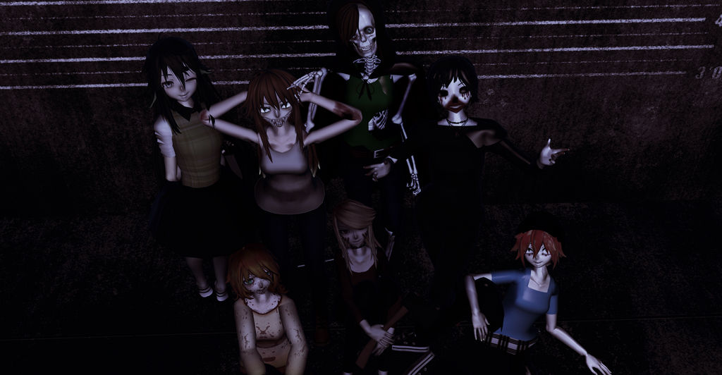 (MMD) Lana Demon and Roxana, Nina, Seldy, Anais,