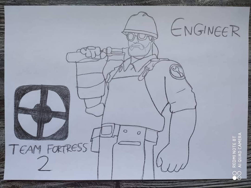 TF2: Engineer (Sketch Drawing) Fanart #6 by DjMarrin02 on DeviantArt