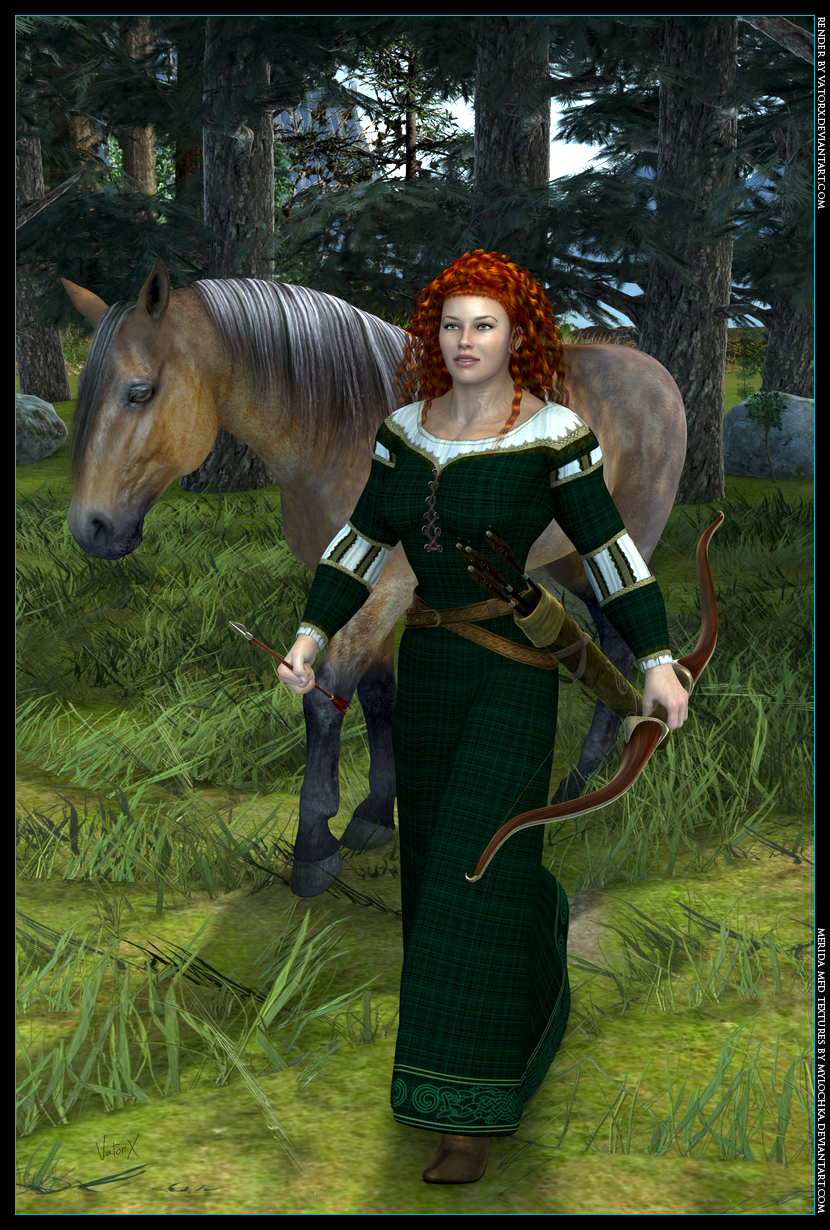 Merida in the forest