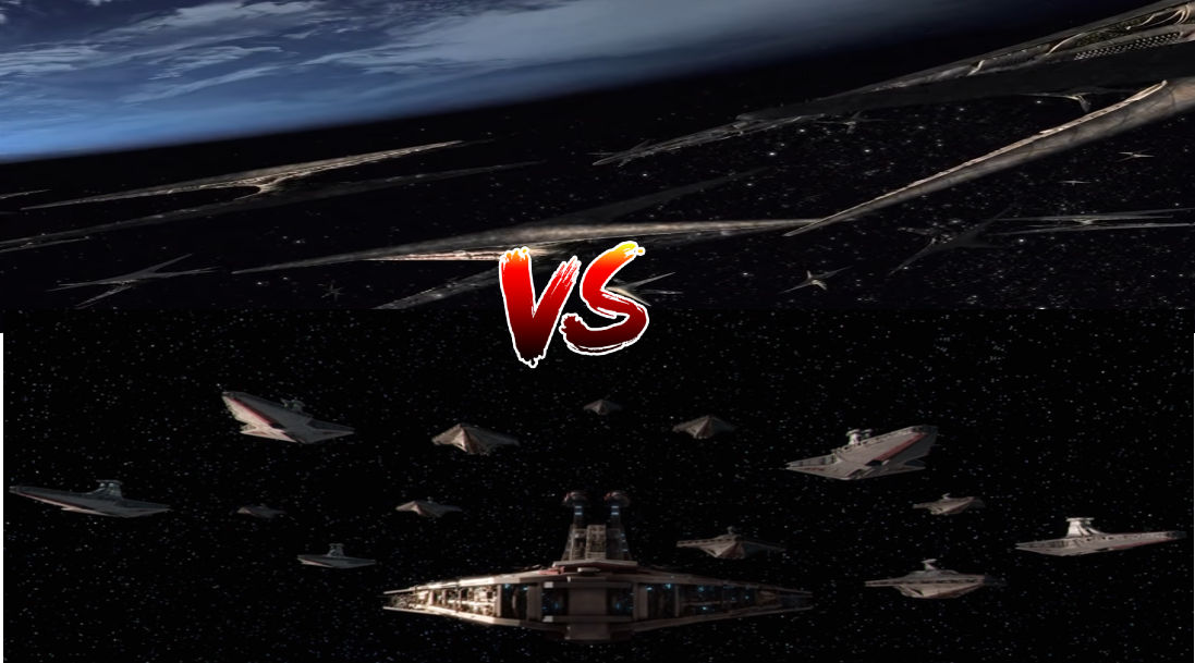 Cylon vs Republic fleet battle by userup on DeviantArt