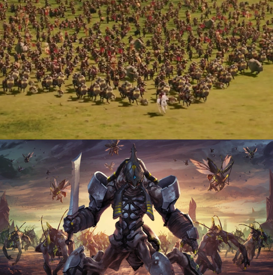 Aslans army vs Necrophage by userup on DeviantArt Aslans army vs Necrophage by userup on DeviantArt