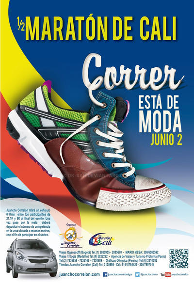 Afiche Imagen Oficial Media Maraton de Cali 2013