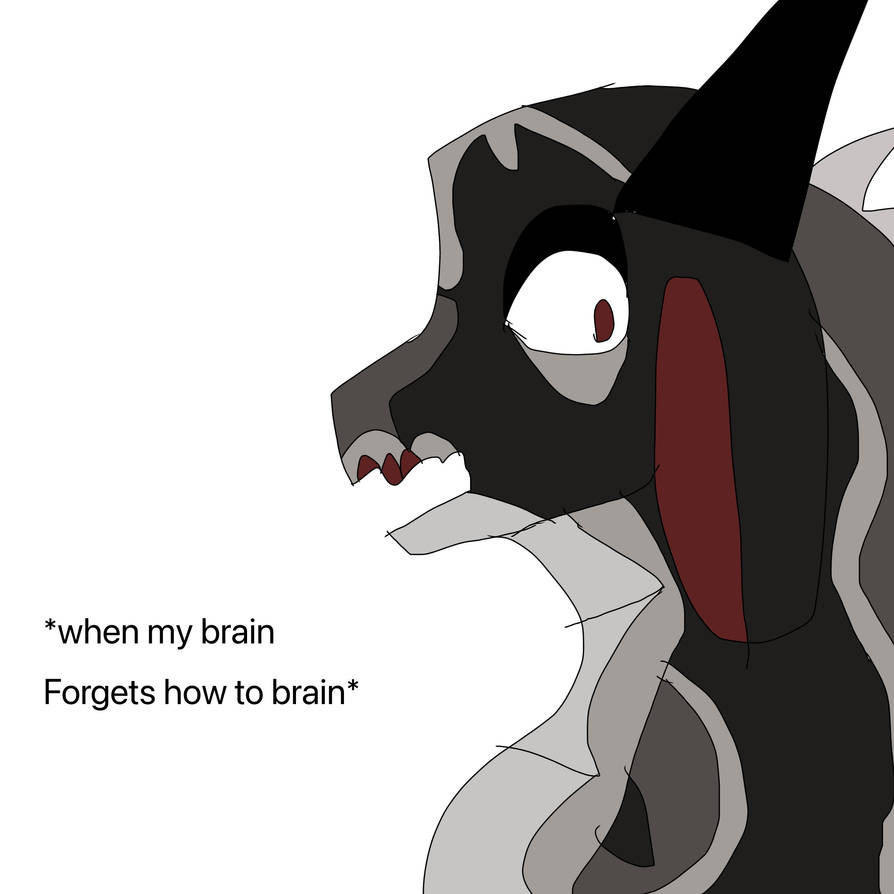Brain forgetting how to brain by SolarTheSkywing on DeviantArt