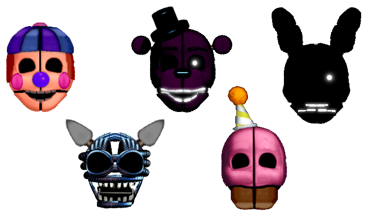 Ennard Masks Vague 4 (FNaF 2 Misc) by TheRealBoredDrawer on DeviantArt