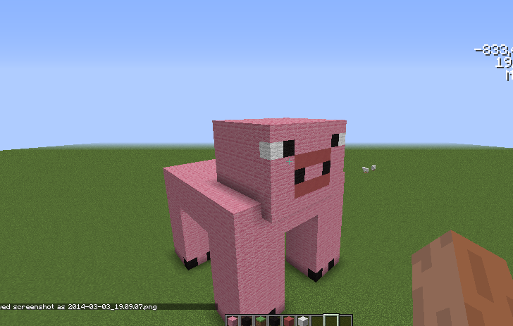 Minecraft Pig Face Pixel Art.
