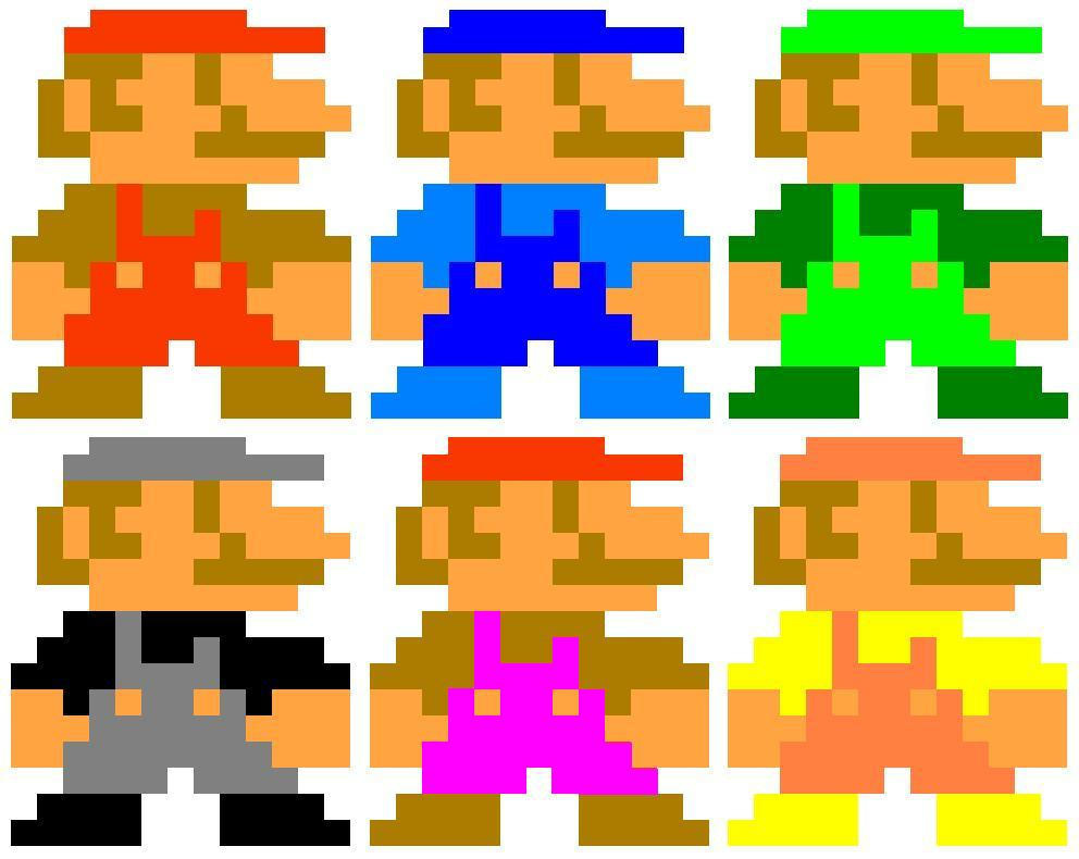 8-bit Mario's Part 1 by Painbooster1 on DeviantArt