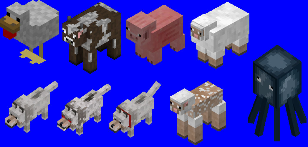 Spring Animals Minecraft Minecraft Animals by Painbooster1 on DeviantArt