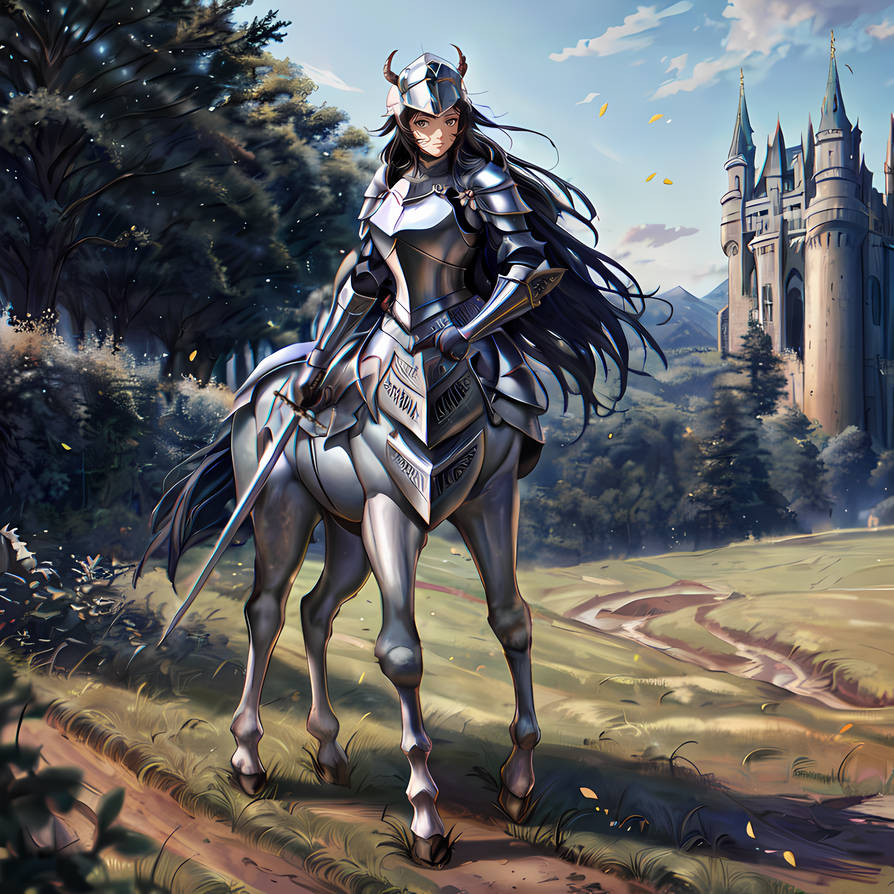 Medieval series: Knight female centaur by letototart on DeviantArt