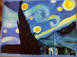 tempra master copy: Van Gogh's Starry Night