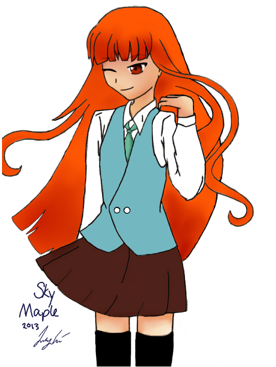 Orange Hair by skymaple on DeviantArt