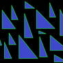 Blue Green Triangles On Black