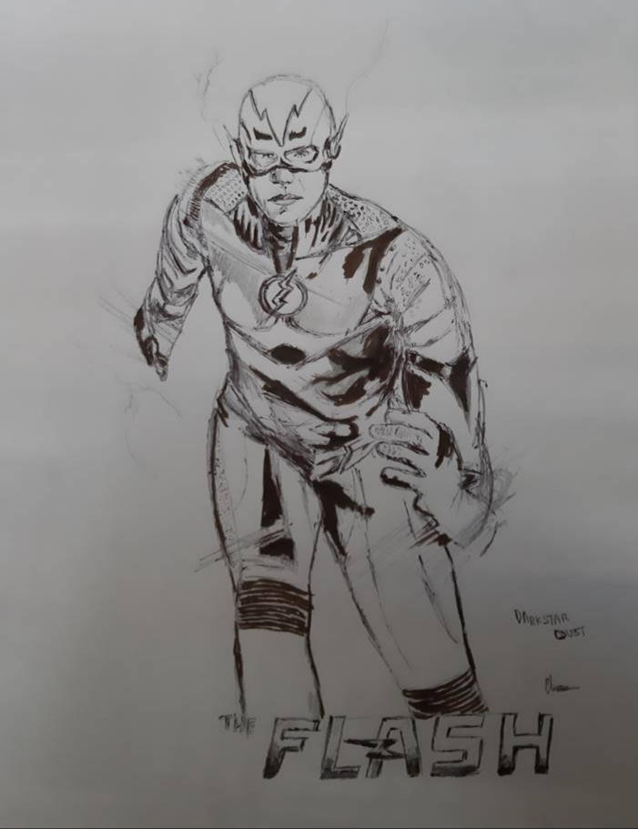 Flash from Marvel ink draw by Artastic-CW on DeviantArt