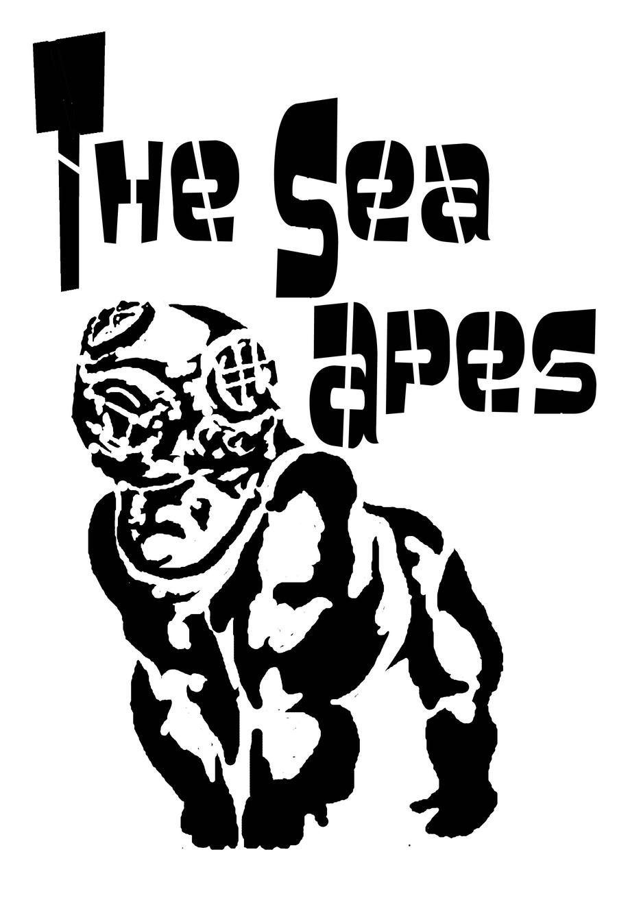 sea apes stencil by amoebabloke