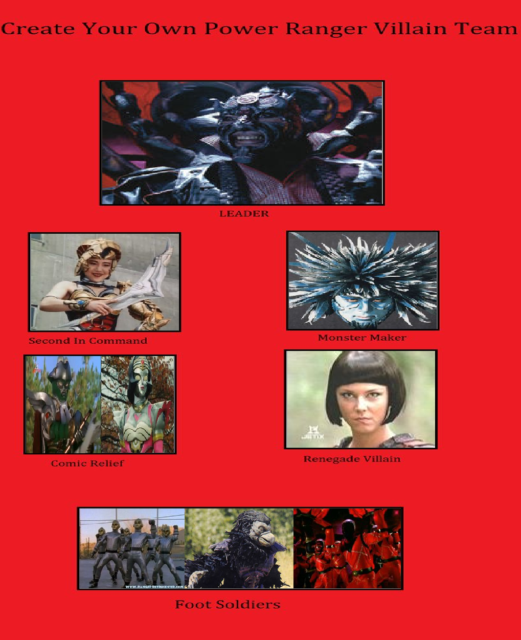 My Own Power Rangers Villain Team/Group by StreamOverlord on DeviantArt