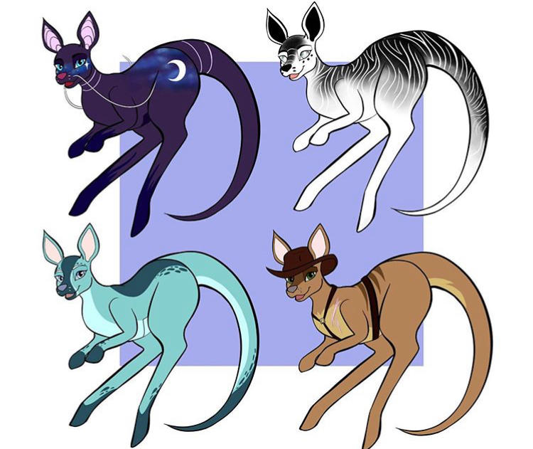 Kangaroo Adopts by saltychickens on DeviantArt
