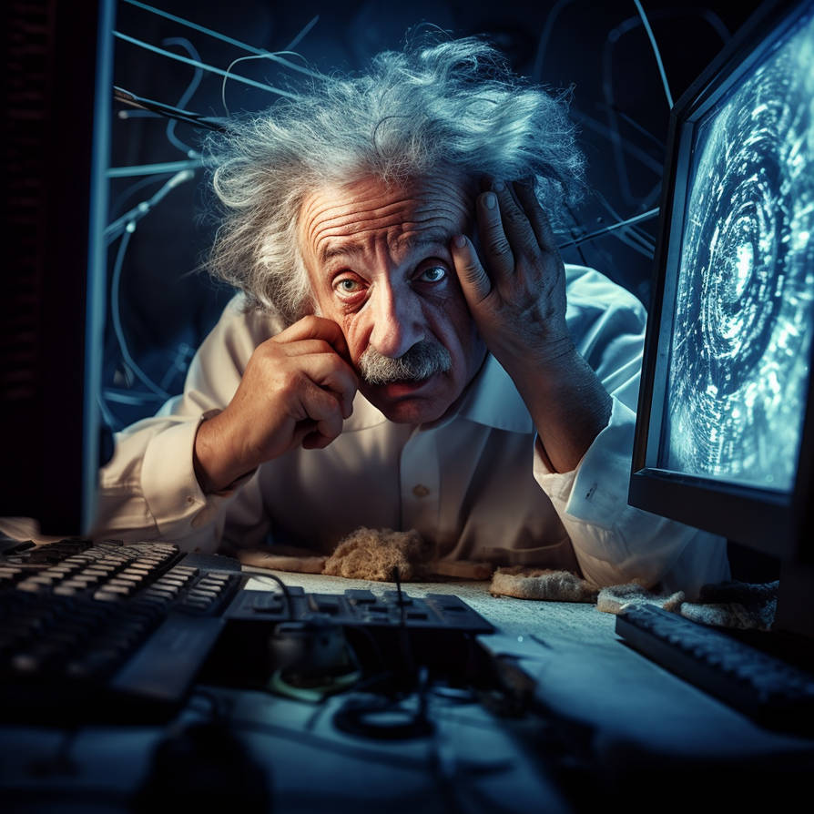Computer Yellow Einstein ader713 Albert Einstein working on the computer hi by sashander on ...